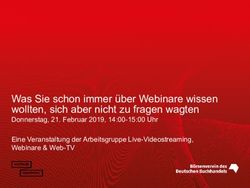 Was Sie schon immer über Webinare wissen wollten, sich aber nicht zu fragen wagten - Donnerstag, 21. Februar 2019, 14:00-15:00 Uhr Eine ...
