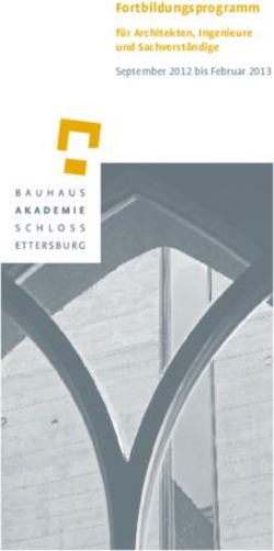 Fortbildungsprogramm f&uuml;r Architekten, Ingenieure und Sachverst&auml;ndige - September 2012 bis Februar 2013 - Bauhaus Akademie Schloss Ettersburg