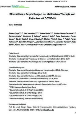 S2k-Leitlinie - Empfehlungen zur stationären Therapie von Patienten mit COVID-19