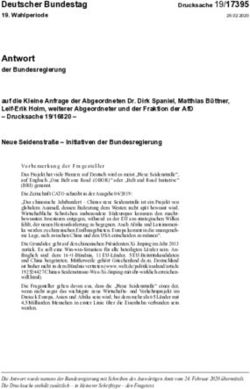 Antwort der Bundesregierung - Deutscher Bundestag