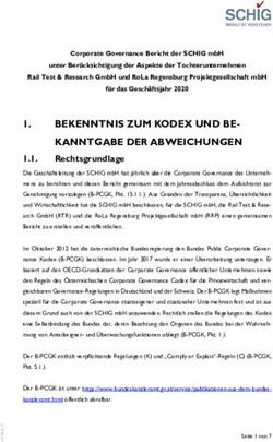 BEKENNTNIS ZUM KODEX UND BE- KANNTGABE DER ABWEICHUNGEN - SCHIG mbH
