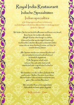 Royal India Restaurant - Indische Spezialit&auml;ten Indian specialties