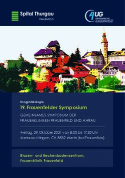 Frauenfelder Symposium - GEMEINSAMES SYMPOSIUM DER FRAUENKLINIKEN FRAUENFELD UND AARAU - AGUB