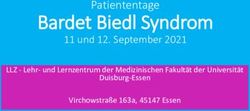 Bardet Biedl Syndrom Patiententage - 11 und 12. September 2021 - NEOCYST