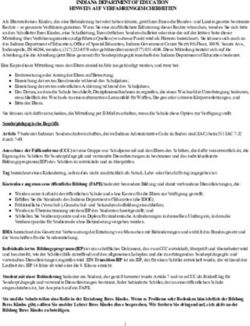 INDIANA DEPARTMENT OF EDUCATION HINWEIS AUF VERFAHRENSGESICHERHEITEN - Indiana State ...