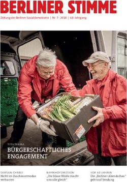 BÜRGERSCHAFTLICHES ENGAGEMENT - SPD Berlin