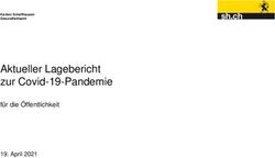 Aktueller Lagebericht zur Covid-19-Pandemie - f&uuml;r die &Ouml;ffentlichkeit 19. April 2021 - Kanton ...