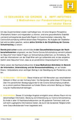 10 SEKUNDEN 100 GR&Uuml;NDE & IMPF-INFOTHEK - 2 Ma&szlig;nahmen zur Pandemiebew&auml;ltigung auf lokaler Ebene