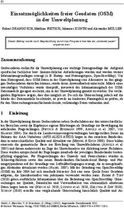Einsatzm&ouml;glichkeiten freier Geodaten (OSM) in der Umweltplanung