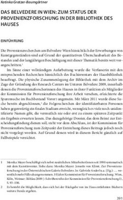 DAS BELVEDERE IN WIEN: ZUM STATUS DER PROVENIENZFORSCHUNG IN DER BIBLIOTHEK DES HAUSES