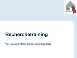 Recherchetraining Von Leonhard Pfaller, Stadtb&uuml;cherei Ingolstadt - Stadt Ingolstadt