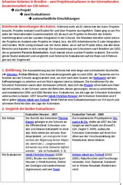 Schweizer Kolonien in Brasilien - zwei Projektevaluationen in der internationalen Zusammenarbeit vor 150 Jahren