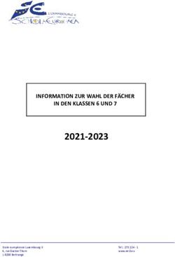 2021-2023 INFORMATION ZUR WAHL DER F&Auml;CHER IN DEN KLASSEN 6 UND 7 - Ecole europ&eacute;enne Luxembourg II