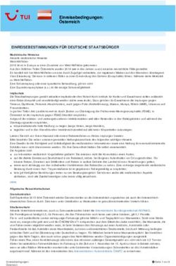 Einreisebedingungen: Österreich - EINREISEBESTIMMUNGEN FÜR DEUTSCHE STAATSBÜRGER