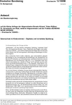 Antwort der Bundesregierung - Deutscher Bundestag