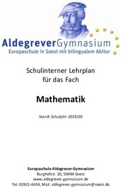 Mathematik Schulinterner Lehrplan f&uuml;r das Fach - Europaschule Aldegrever-Gymnasium