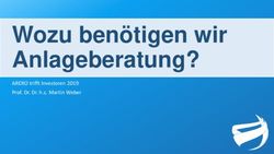Wozu ben&ouml;tigen wir Anlageberatung? - ARERO trifft Investoren 2019 Prof. Dr. Dr. h.c. Martin Weber