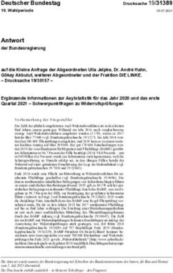 Antwort der Bundesregierung - Deutscher Bundestag