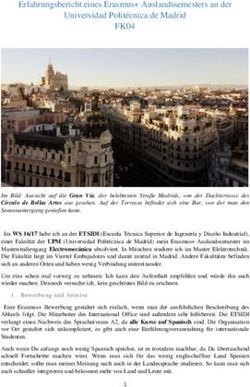 FK04 Erfahrungsbericht eines Erasmus+ Auslandssemesters an der Universidad Polit&eacute;cnica de Madrid