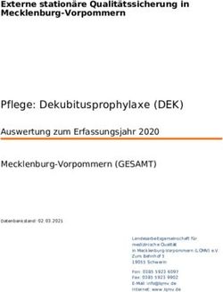 Pflege: Dekubitusprophylaxe (DEK) - Auswertung zum Erfassungsjahr 2020 Mecklenburg-Vorpommern (GESAMT) - LQMV eV