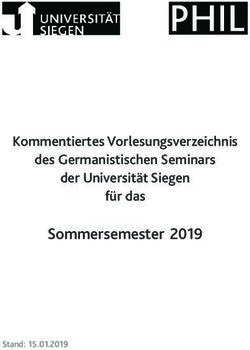 Sommersemester 2019 Kommentiertes Vorlesungsverzeichnis des Germanistischen Seminars der Universit&auml;t Siegen f&uuml;r das - Uni Siegen