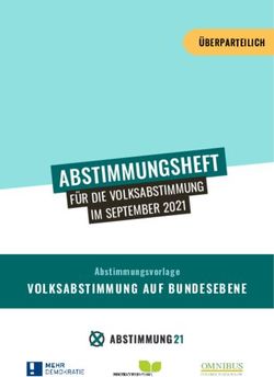 F&Uuml;R DIE VOLKSABSTIMMUNG IM SEPTEMBER 2021 - VOLKSABSTIMMUNG AUF BUNDESEBENE - &Uuml;BERPARTEILICH - Omnibus f&uuml;r direkte Demokratie