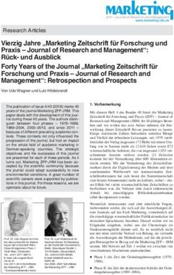 Vierzig Jahre "Marketing Zeitschrift f&uuml;r Forschung und Praxis - Journal of Research and Management": R&uuml;ck- und Ausblick Forty Years of the Journal ...