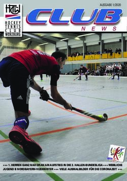 AUSGABE 1/2020 + 1. HERREN GANZ NAH DRAN AM AUFSTIEG IN DIE 2. HALLEN-BUNDESLIGA +++ WEIBLICHE JUGEND B NORDBAYERN-VIZEMEISTER +++ VIELE ...