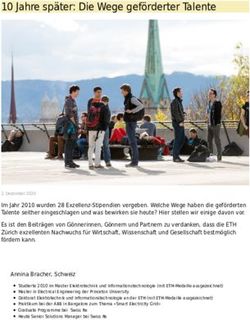 10 Jahre sp&auml;ter: Die Wege gef&ouml;rderter Talente - ETH Z&uuml;rich ...