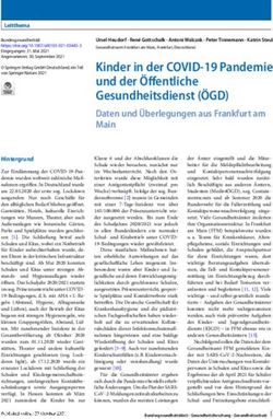 Kinder in der COVID-19 Pandemie und der Öffentliche Gesundheitsdienst (ÖGD)