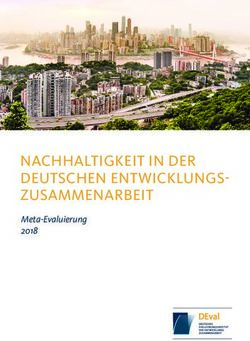 NACHHALTIGKEIT IN DER DEUTSCHEN ENTWICKLUNGS-ZUSAMMENARBEIT - Meta-Evaluierung 2018