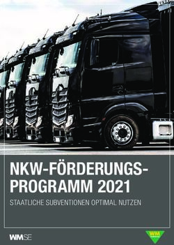 NKW-F&Ouml;RDERUNGS-PROGRAMM 2021 - STAATLICHE SUBVENTIONEN OPTIMAL NUTZEN - WM SE