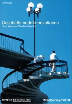 GESCHÄFTSMODELLINNOVATIONEN - NEUE WEGE AM MARKT BESCHREITEN INNOVATION - PWC
