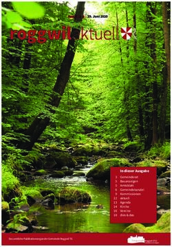 In dieser Ausgabe - I 29. Juni 2020 - Gemeinde Roggwil TG
