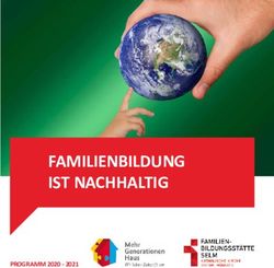 FAMILIENBILDUNG IST NACHHALTIG - PROGRAMM 2020 2021 - FBS Selm