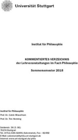 INSTITUT FÜR PHILOSOPHIE KOMMENTIERTES VERZEICHNIS DER LEHRVERANSTALTUNGEN IM FACH PHILOSOPHIE SOMMERSEMESTER 2018 - UNIVERSITÄT STUTTGART