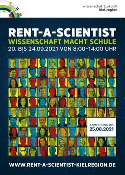 RENT-A-SCIENTIST WISSENSCHAFT MACHT SCHULE 20. BIS 24.09.2021 VON 8:00-14:00 UHR - WWW.RENT-A-SCIENTIST-KIELREGION.DE - Fachhochschule Kiel
