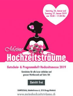 Gutschein- & Programmheft Hochzeitsmesse 2019 Eintritt frei - Samstag, 26. Januar und Sonntag, 27. Januar 2019 von 10.00 - 17.00 Uhr