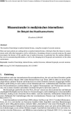 Wissenstransfer in medizinischen Internetforen - Am Beispiel des Akustikusneurinoms - Dokumenty