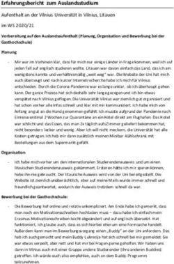Erfahrungsbericht zum Auslandsstudium - Aufenthalt an der Vilnius Universit&auml;t in Vilnius, Litauen im WS 2020/21 - Universit&auml;t M&uuml;nster