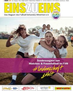 Sonderausgabe zum Mädchen- & Frauenfußball im FVM - Das Magazin des Fußball-Verbandes Mittelrhein e.V.