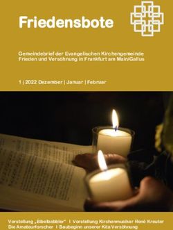 Friedensbote - Evangelische Kirchengemeinde Frieden und ...