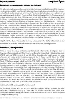 Persönliches und akademisches Interesse am Gastland - Fachbereich ...