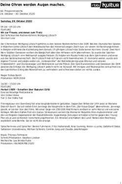 Deine Ohren werden Augen machen.