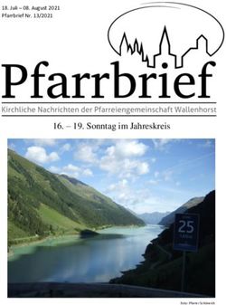 16 19. Sonntag im Jahreskreis - Juli - 08. August 2021 Pfarrbrief Nr. 13/2021 - Pfarreiengemeinschaft ...