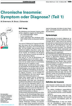 Chronische Insomnie: Symptom oder Diagnose? (Teil 1)