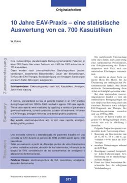 10 Jahre EAV-Praxis - eine statistische Auswertung von ca. 700 Kasuistiken