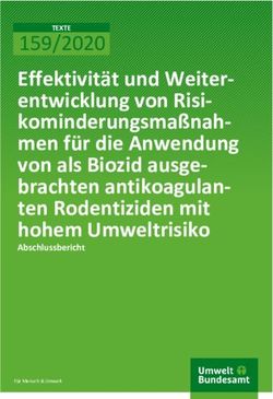 159/2020 Effektivität und Weiter-entwicklung von Risi-kominderungsmaßnahmen für die Anwendung von als Biozid ausge-brachten antikoagulanten ...