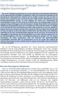 DER US-HANDELSSTREIT: DERZEITIGER STAND UND M&Ouml;GLICHE AUSWIRKUNGEN19 - OENB