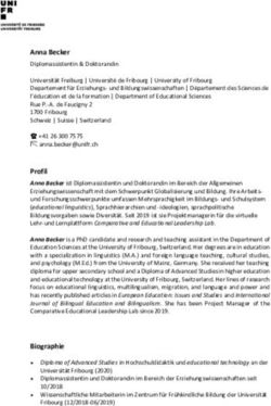 Anna Becker - Universit&eacute; de Fribourg